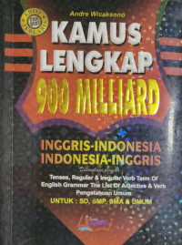 Image of Kamus lengkap 900 milliard : Inggris-Indonesia, Indonesia-Inggris